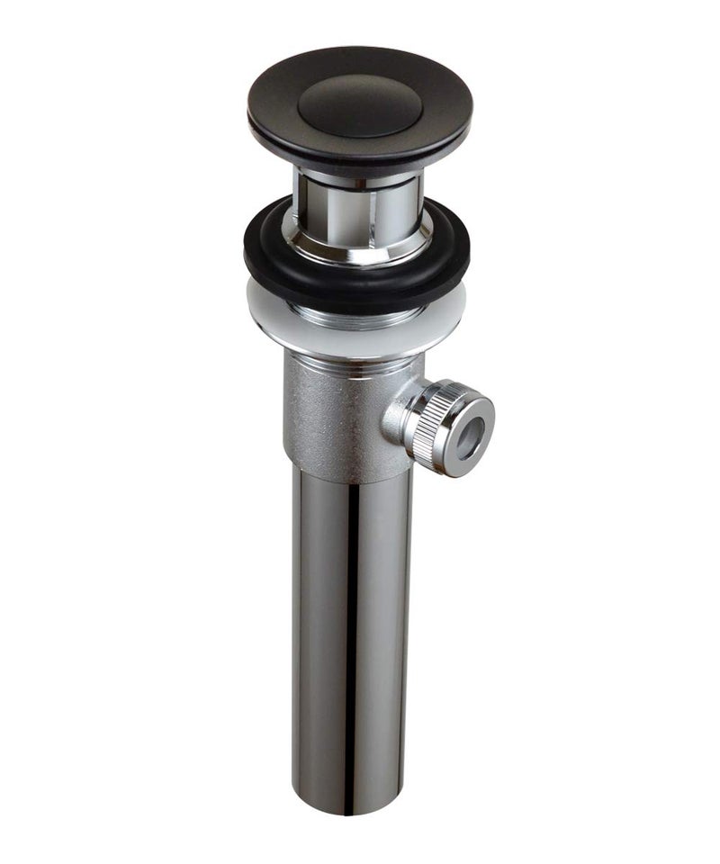 Purelux Bathroom Sink Drain Stopper Assembly with Lift Rod for Lavatory Faucet Vanity Sink, Matte Black Finish - Image 2